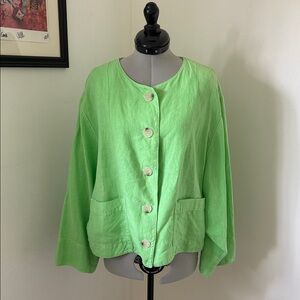 VELVET linen shacket